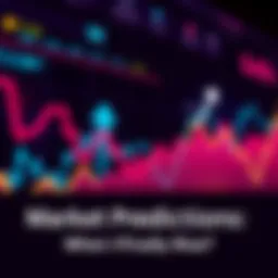Market Trends Analysis Graph showing upward market trends with arrows indicating potential growth periods and economic factors.