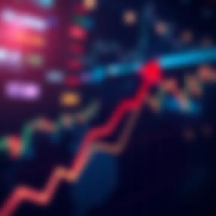 A graph showing rising market trends with an upward arrow, indicating increasing interest in asset accumulation.