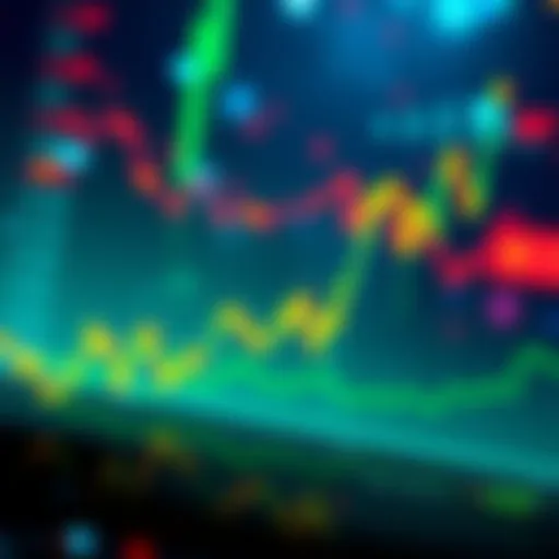 Market Anticipation A graph showing rising market trends with excitement among investors