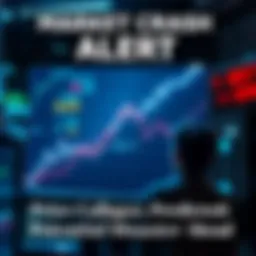 A graph showing a steep decline in prices with worried investors looking at it.