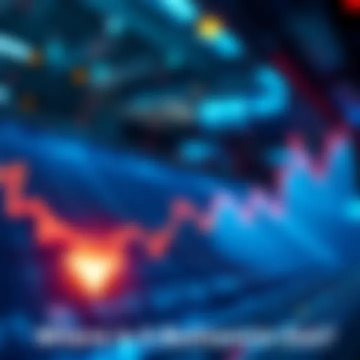 Market Downtrend Graph showing a downward trend in market prices with a highlighted bottom point