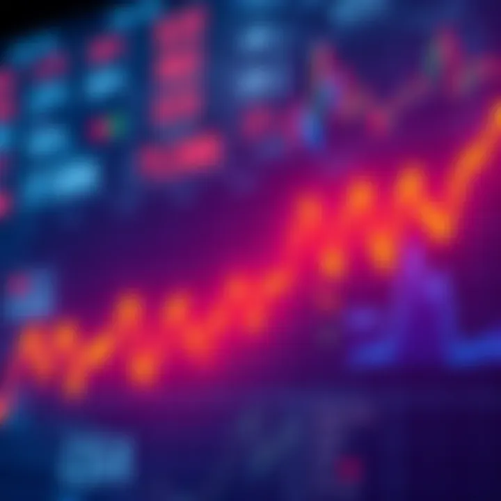 A graph showing a downward trend in stock prices, symbolizing market stagnation and investor concern.