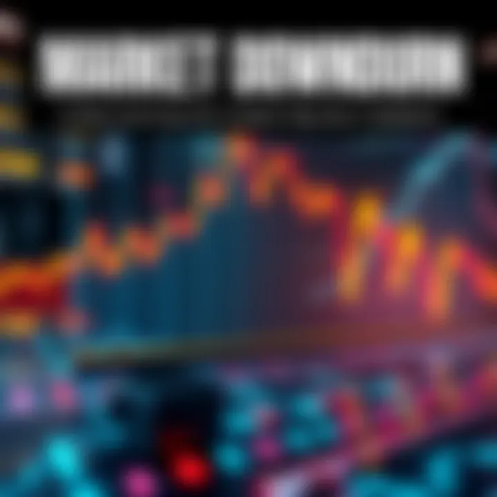 Graph showing a downward trend in financial markets with negative indicators