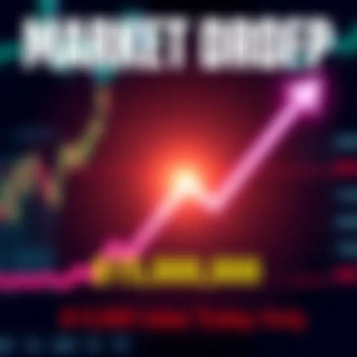 Graph showing a sharp decline in market value with a downward arrow