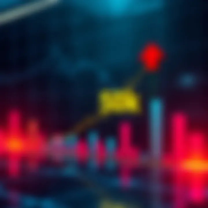 A financial market graph showing an upward trend towards a target of 50K, indicating investment opportunities.