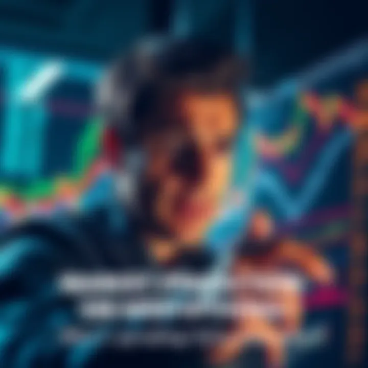 A person analyzing market charts with a concerned expression, highlighting uncertainty in financial forecasts.