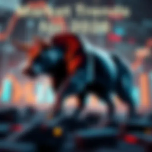 A graphic showing a bull and bear representing market trends, with inflation icons in the background.