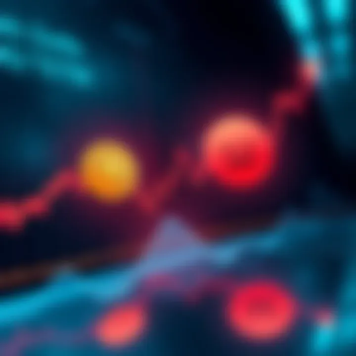 A graph showing fluctuating cryptocurrency prices overlaid with emotive symbols representing fear and greed, illustrating market behavior driven by emotions rather than cycles