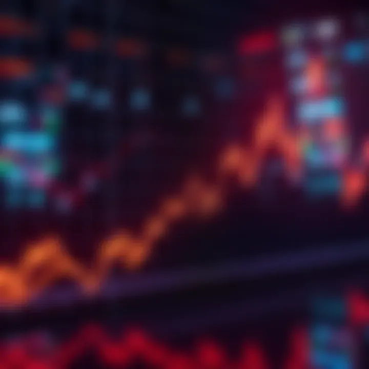 A graph showing rising and falling market trends, indicating cycles of bull and bear markets.