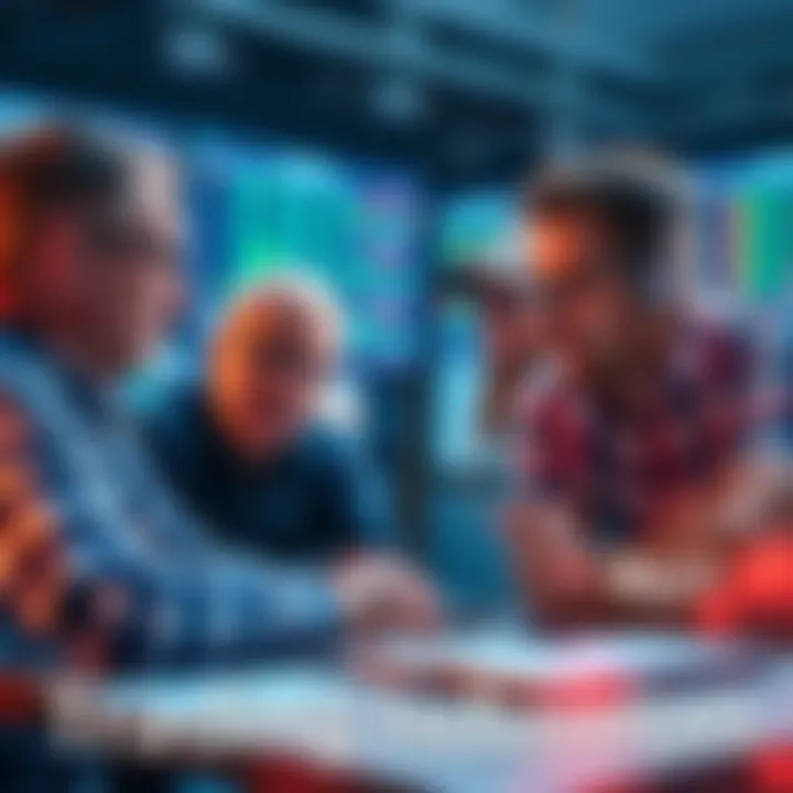 A group of traders sharing ideas and tips in a lively online forum discussion