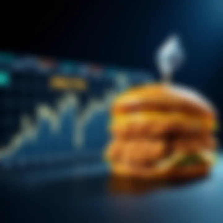 McChicken vs Ethereum Investment A McChicken sandwich beside a fluctuating cryptocurrency chart, highlighting investment returns.