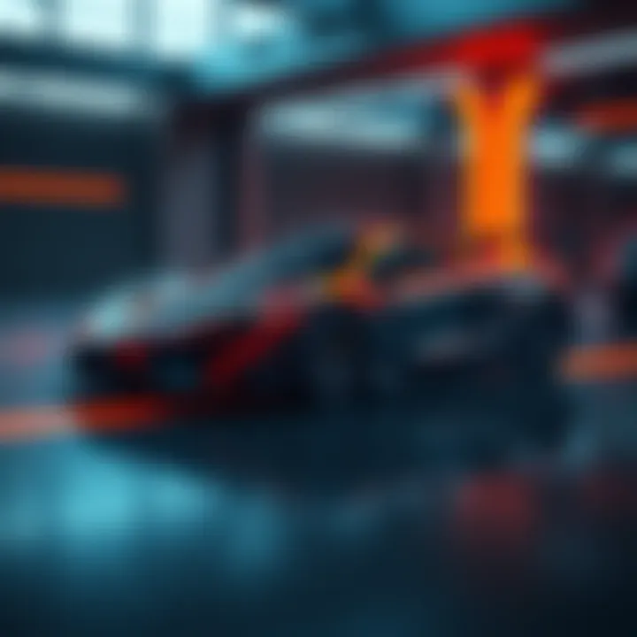 A digital representation of a McLaren race car alongside a hashpack wallet, promoting free NFTs.