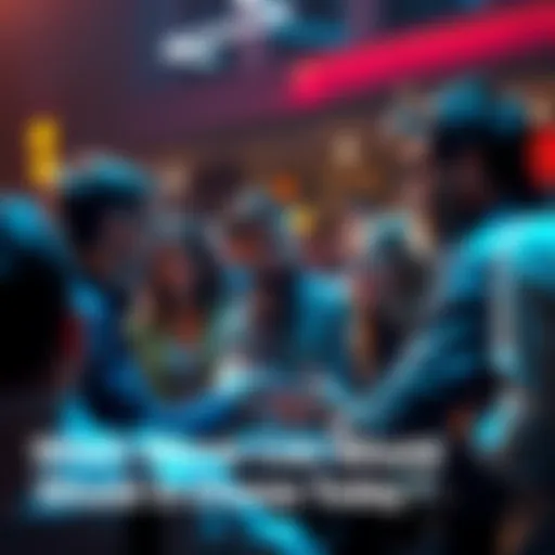 A group of people engaged in a lively discussion about meme coins, showcasing various opinions and excitement about cryptocurrency trends.