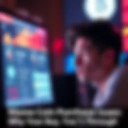 A person looking frustrated at a computer screen showing pending transactions for meme coins
