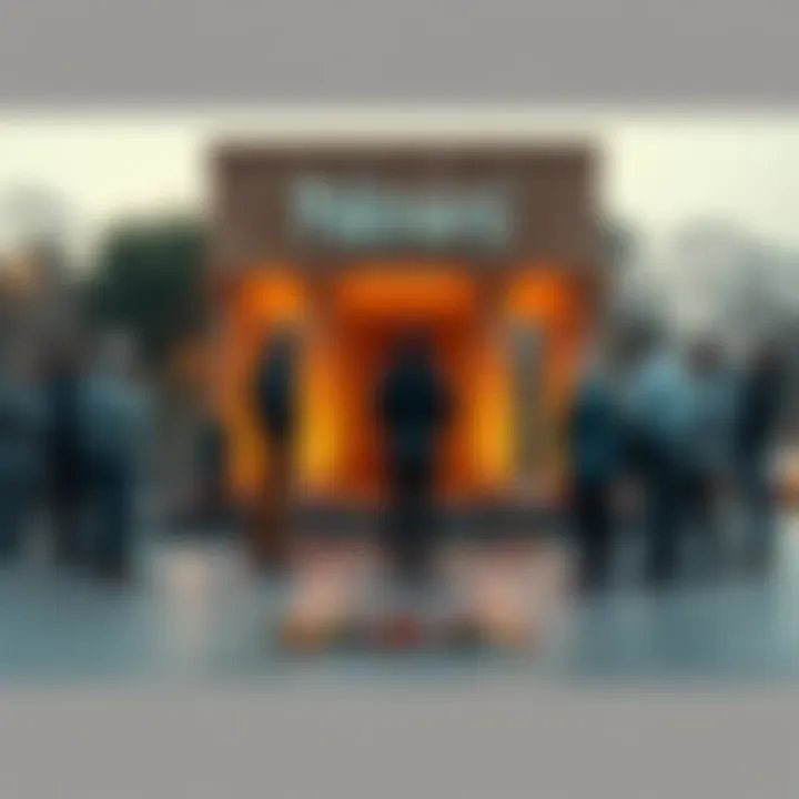 A group of people gathered around a historical memorial, engaging in discussion and reflection about the past, with flowers laid at the base.