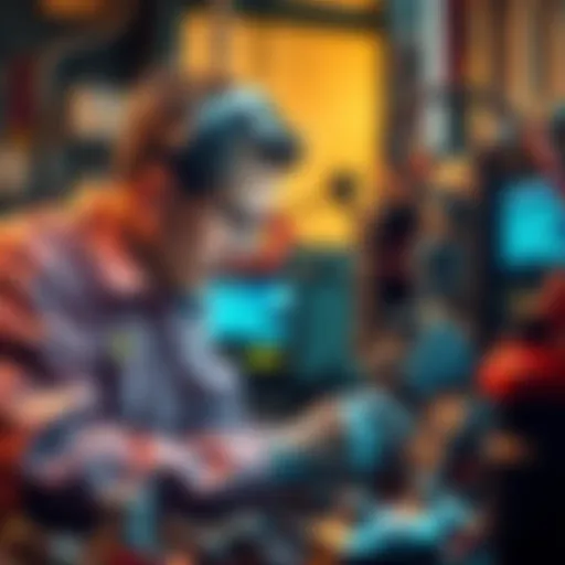 A technician examines a Merryiot Miner V1 device, looking for error codes and troubleshooting issues, surrounded by tools and equipment.
