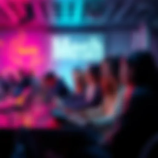 Participants engaged in live coding using TxParser at the Mesh event.