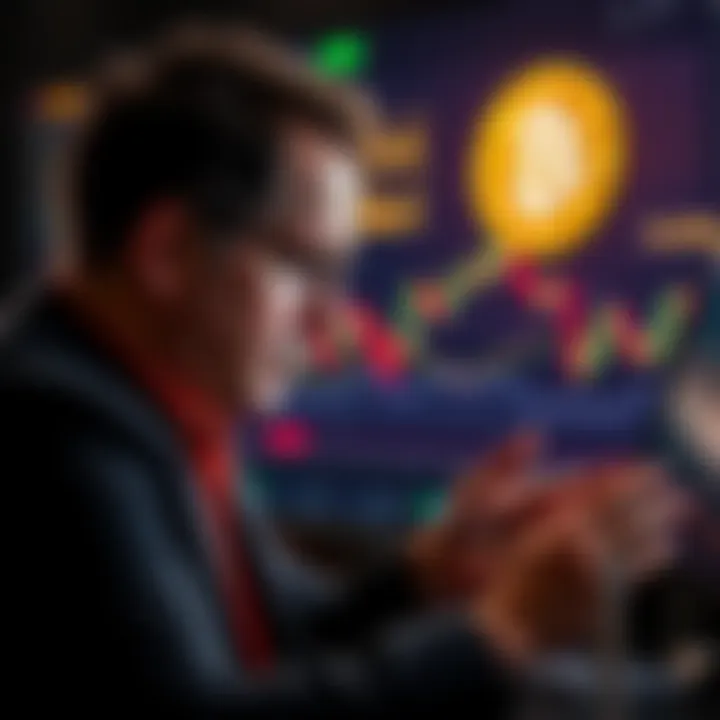 Michael Saylor analyzing Bitcoin price charts for investment decisions