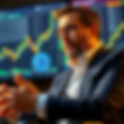 Michael Saylor discussing Bitcoin investment strategy with charts in the background