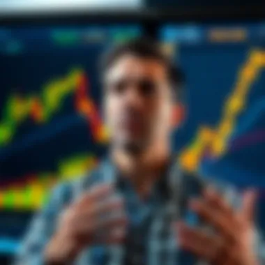 Michael Saylor discussing cryptocurrency trends with charts in the background