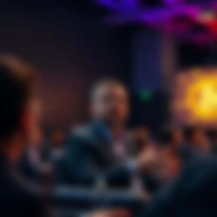 Michael Saylor Discussing Bitcoin Michael Saylor talking about Bitcoin's future in a conference setting