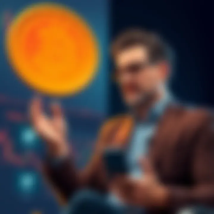 Michael Saylor Discusses Buttcoin Value Michael Saylor speaking about the potential of Buttcoin, illustrating a graph showing possible decline or rise in value