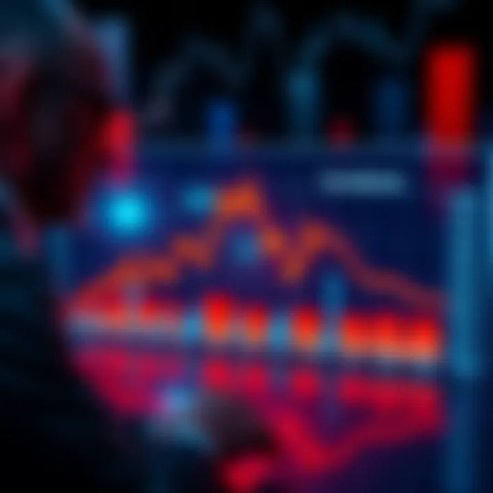Graph showing a significant decline in financial performance, representing massive losses in investment strategy