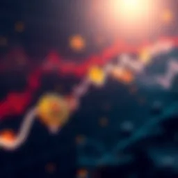 Graphic showing a downward trend line with Bitcoin symbols, representing MicroStrategy's investment losses