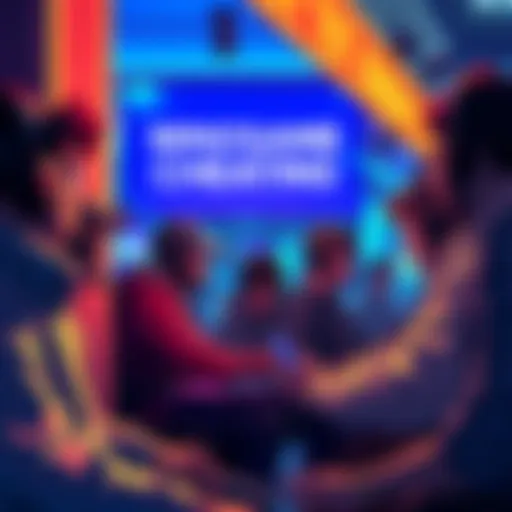 Minigame Cheating Update A group of players discussing the latest news on cheaters in minigames at a gaming hub.