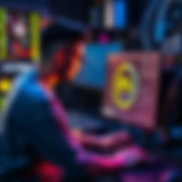 Mining performance issue A person troubleshooting a mining setup with a computer, showing a 0% load on the screen