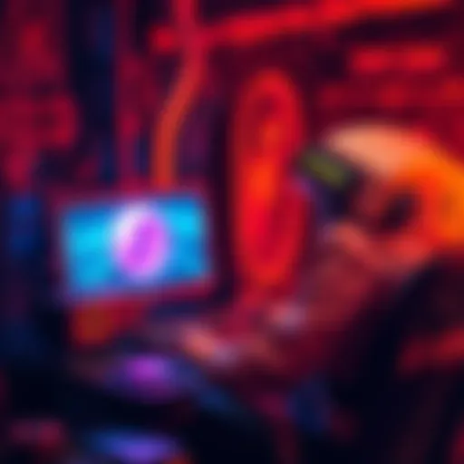 Mining Equipment Setup A miner preparing their equipment with a computer displaying the new mining rate π