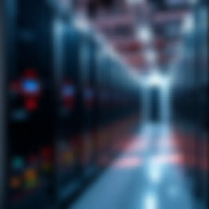 A row of S21 mining rigs in a well-lit hosting facility, showing cooling systems and power connections.