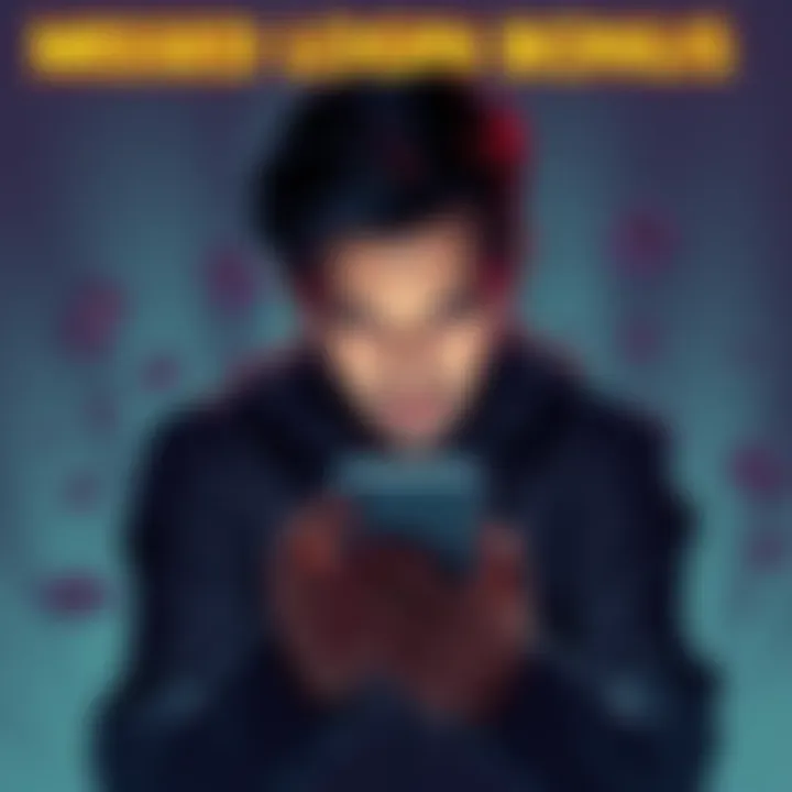 Missed Login Bonus A person looking frustrated at their phone after forgetting to claim a login bonus, surrounded by reminders and distractions