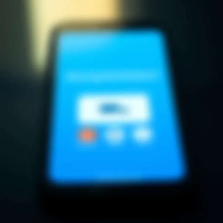 A smartphone screen displaying three buttons at the bottom, with the marketplace icon absent.