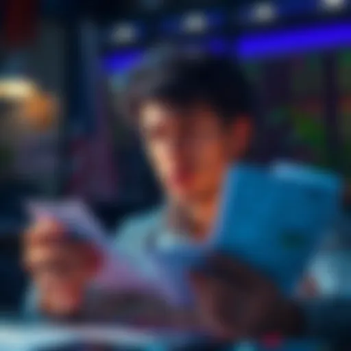 A person looking at a stack of unpaid bills with a concerned expression, symbolizing the delay in payments