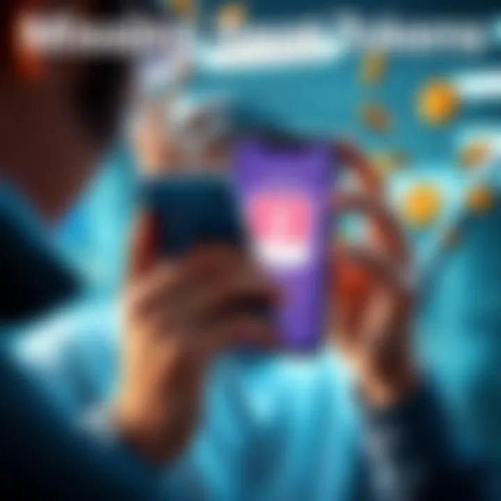 A person looking frustrated at a smartphone displaying the Sweatcoin app, with tokens disappearing in the background