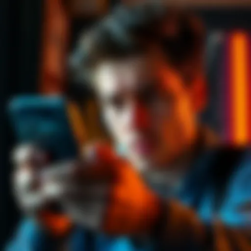 A frustrated person looking at a phone with a banking app displaying altered transaction history, symbolizing confusion over a missing €1300 transfer.