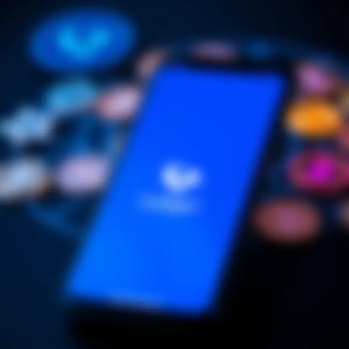 Mobile Ledger Wallets A phone displaying a Ledger wallet app screen with cryptocurrency icons in the background.