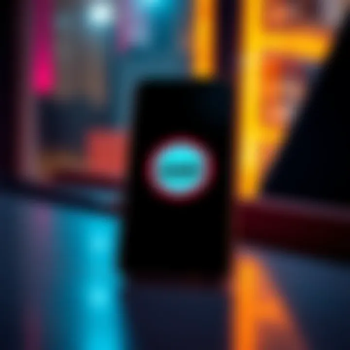 A smartphone displaying the AMP logo on its screen, showcasing content loading quickly