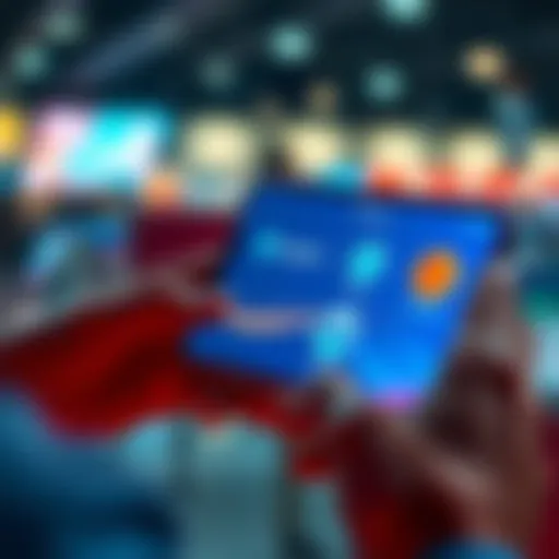 Mobile Wallet Options A person comparing different mobile wallet apps on a smartphone, showing Tangem, Trust Wallet, and MetaMask icons on screen