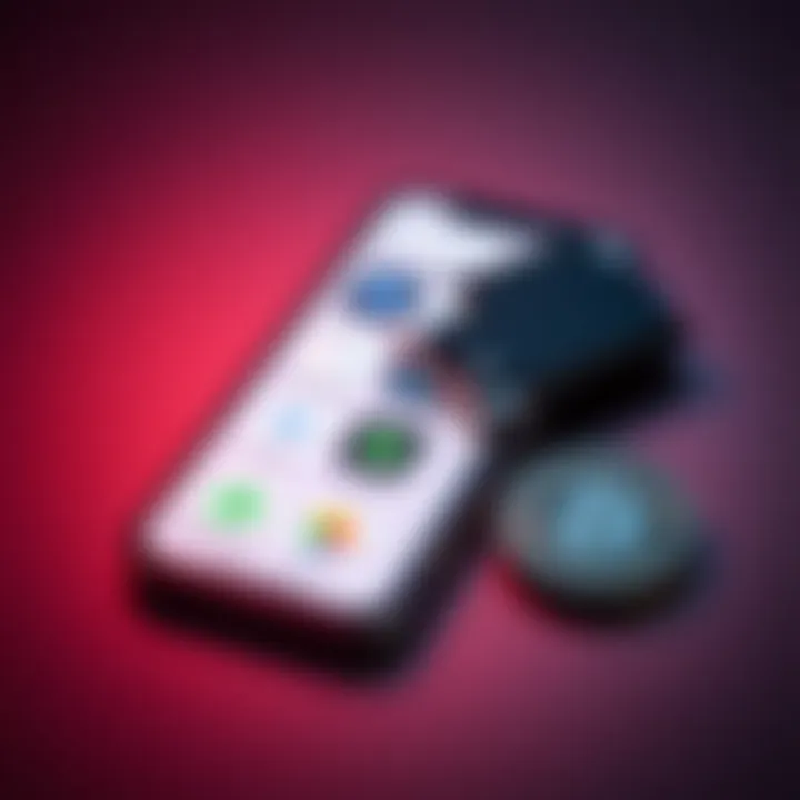 A smartphone displaying various mobile wallet apps alongside a hardware wallet device.