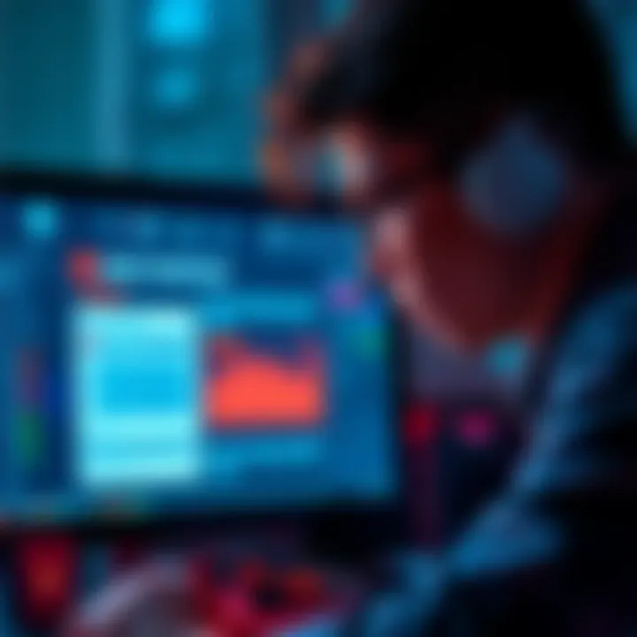 Person pondering over a computer screen displaying a mod position application, looking uncertain.