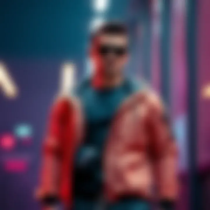 A man dressed in trendy workout gear, showcasing fitness and fashion trends of 2025.