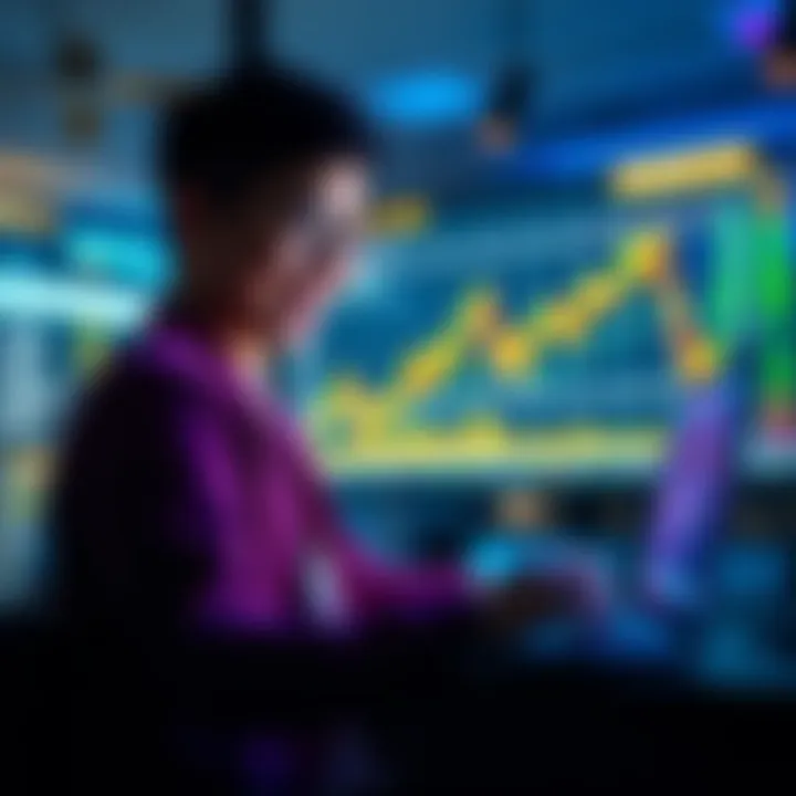 A person smiles while looking at a laptop displaying cryptocurrency charts, symbolizing the moment they understood crypto.