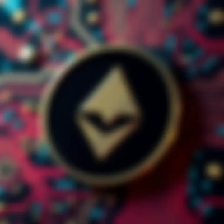 A close-up of the Monero cryptocurrency logo displayed on a digital circuit board, symbolizing privacy and technology.
