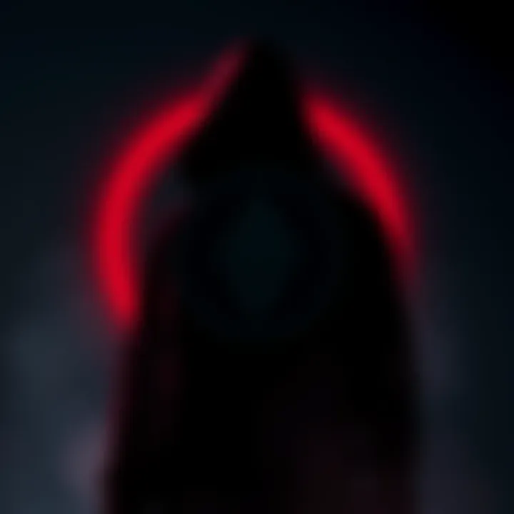 Monero cryptocurrency logo with a shadowy figure The Monero logo is displayed alongside a silhouette of a person representing anonymity, symbolizing privacy and the potential for misuse in criminal activities.