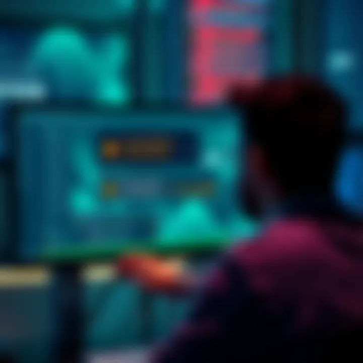 A person looking at a computer screen displaying Monero withdrawal status from Kraken, with alerts showing confirmation numbers and processing times