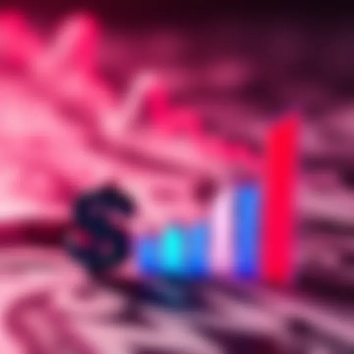 A graphic showing a dollar sign next to an upward trend graph representing HBAR's potential profitability despite low fees.