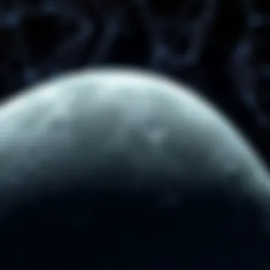 A close-up view of the Moon's craters and surface features under a starry sky, showcasing its natural beauty and significance.