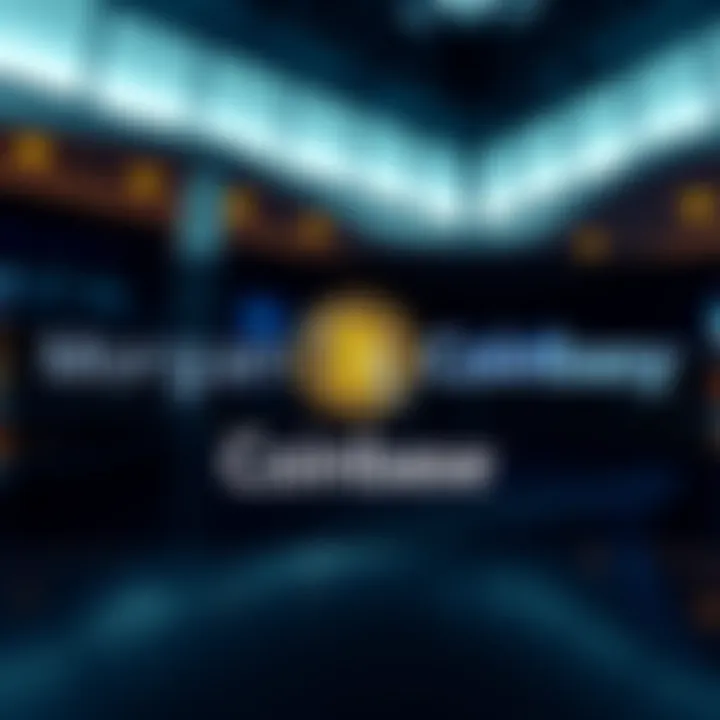 Morgan Stanley's logo alongside Coinbase and BNY Mellon logos, symbolizing their partnership for Bitcoin ETF custody